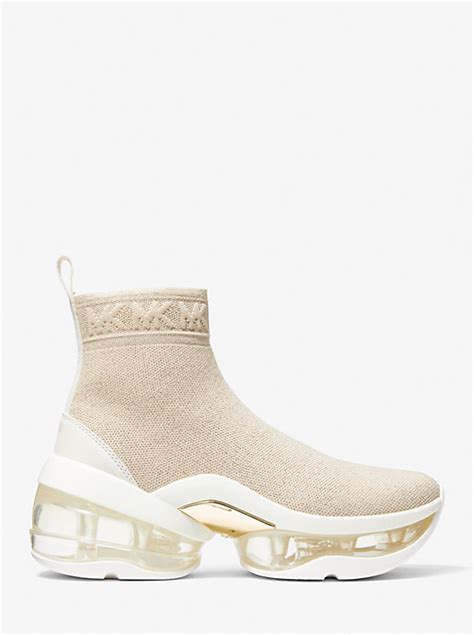 Olympia Extreme Metallic Stretch Knit Sock Sneaker.